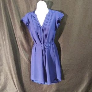 H&M Tie Dress Navy Blue